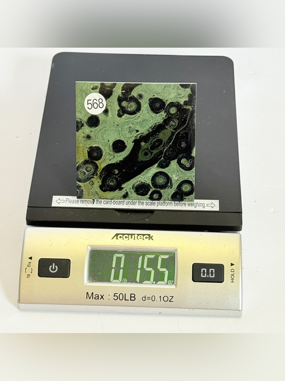 Kambaba Jasper Pyramid – Deep Green Orbicular Pattern Polished Stone 439g - Picture 8 of 8